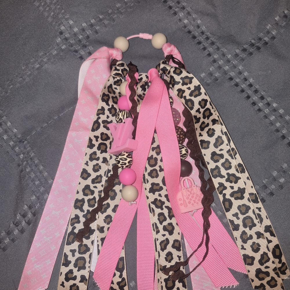 Pink and Leopard Print Hair Accessory